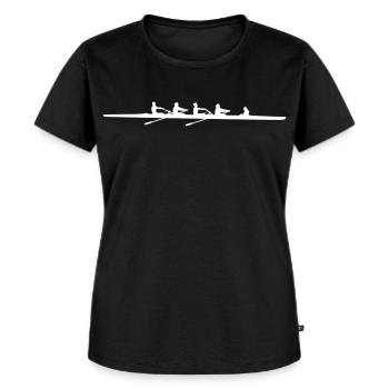 Ruderer - Rudern - Rudersport - Frauen Premium Bio T-Shirt - Schwarz - Vorne - Selfina (174cm)