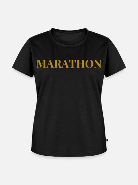 Marathon - Frauen Premium Bio T-Shirt - Schwarz