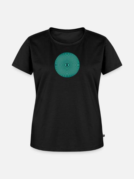 Kreis mit optischer Illusion - Frauen Premium Bio T-Shirt - Schwarz