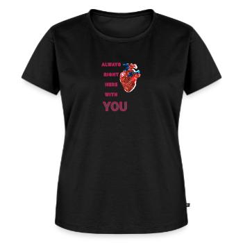 Anatomical heart design - Women's Premium Organic T-shirt - black - Front - Selfina (174cm)