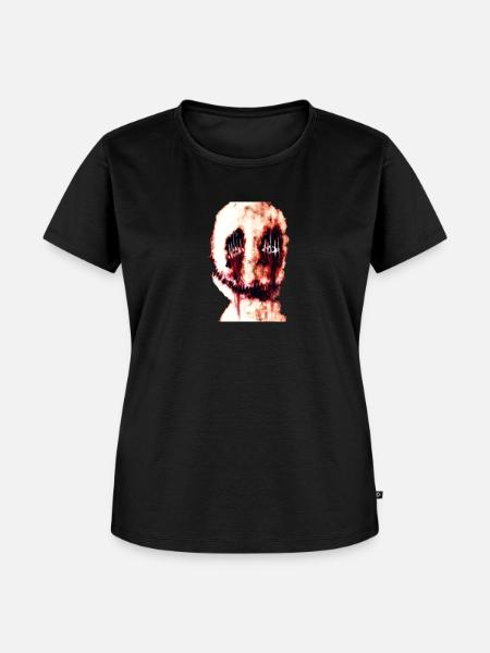 Horror Gesicht - Frauen Premium Bio T-Shirt - Schwarz