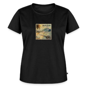 Timbre Rio de Janeiro Brésil - T-shirt Premium bio Femme - noir - Devant - Selfina (174cm)