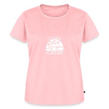 cousin crew camping funny camper - Frauen Premium Bio T-Shirt - Rosa - Vorne - AI Model Female 172 dark (172cm)