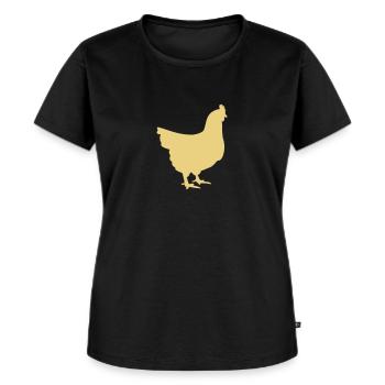 Poule - T-shirt Premium bio Femme - noir - Devant - Selfina (174cm)