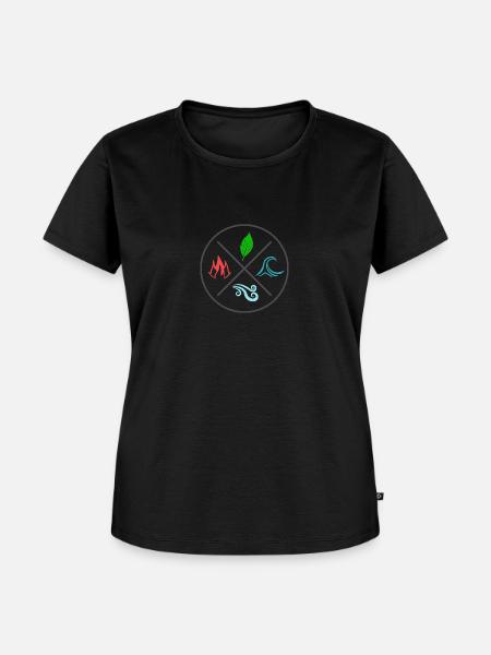 Die 4 Elemente - Frauen Premium Bio T-Shirt - Schwarz