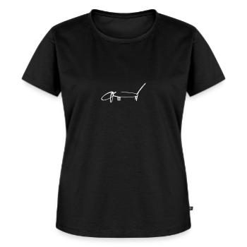 Dackel Strichzeichnung Dackelfieber - Frauen Premium Bio T-Shirt - Schwarz - Vorne - Selfina (174cm)