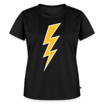 Blitz Flash Superhelden Superhero Comic Symbol - Frauen Premium Bio T-Shirt - Schwarz - Vorne - Selfina (174cm)