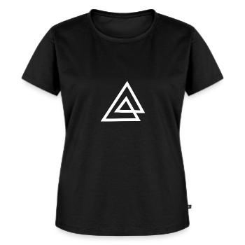 Symbol triangel - Ekologisk premium-T-shirt dam - svart - Fram - Selfina (174cm)
