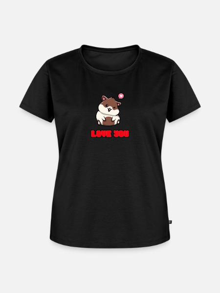 Ich liebe dich, Meerschweinchen - Frauen Premium Bio T-Shirt - Schwarz