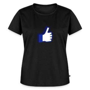 Like 3D - Frauen Premium Bio T-Shirt - Schwarz - Vorne - Selfina (174cm)