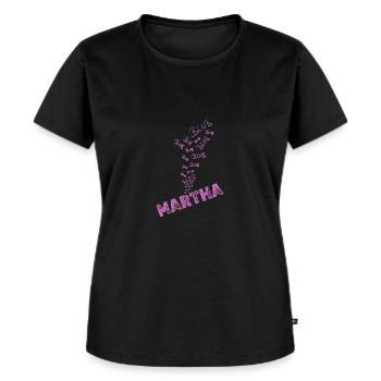 Wasser Martha - Frauen Premium Bio T-Shirt - Schwarz - Vorne - Selfina (174cm)