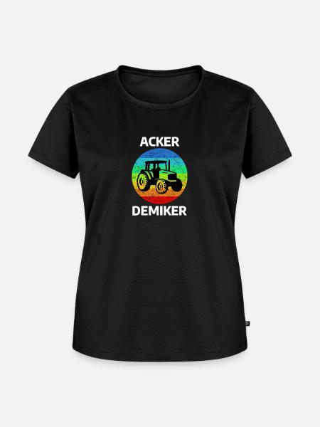 Acker-demiker Landwirtschaft Traktor - Frauen Premium Bio T-Shirt - Schwarz
