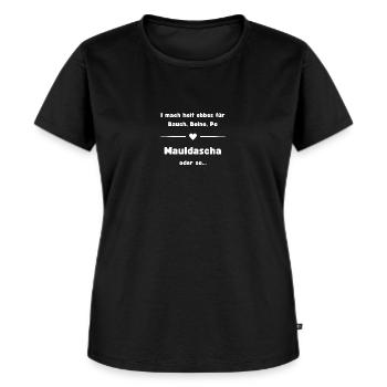 Maultaschen Schwaben Stolz - Frauen Premium Bio T-Shirt - Schwarz - Vorne - Selfina (174cm)