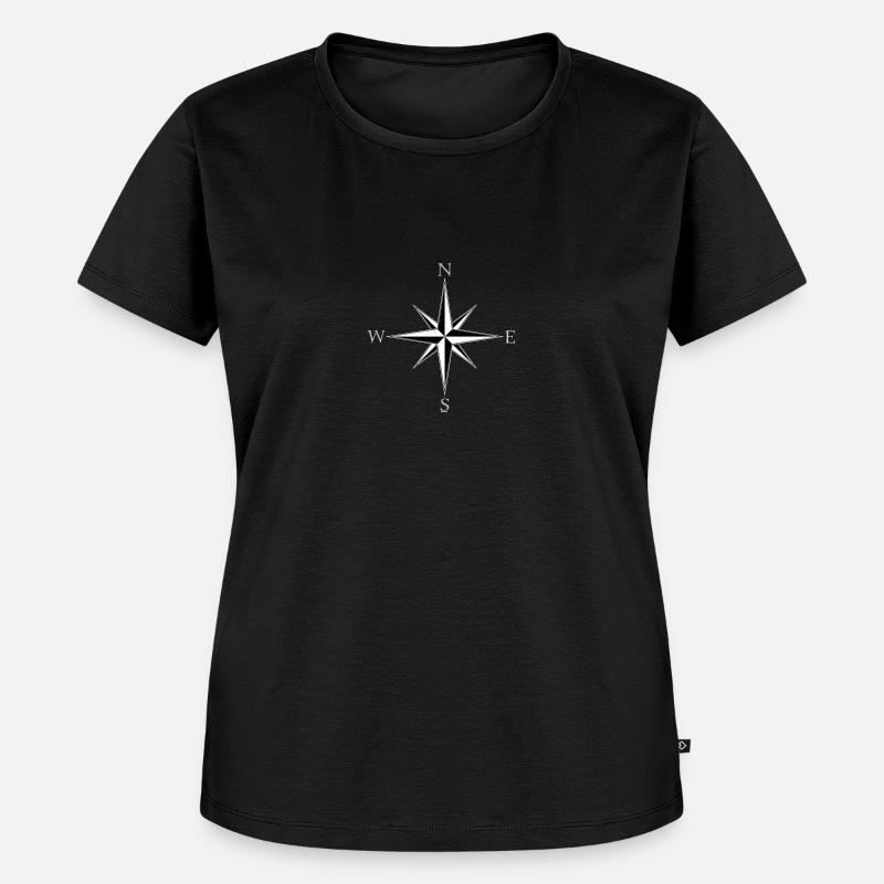 Windrose Compass Maritim Sailing Map - Women's Premium Organic T-shirt - black