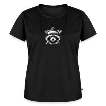 Skifahrer "Sepp" - Frauen Premium Bio T-Shirt - Schwarz - Vorne - Selfina (174cm)