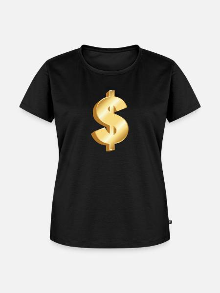 Dollar - Frauen Premium Bio T-Shirt - Schwarz