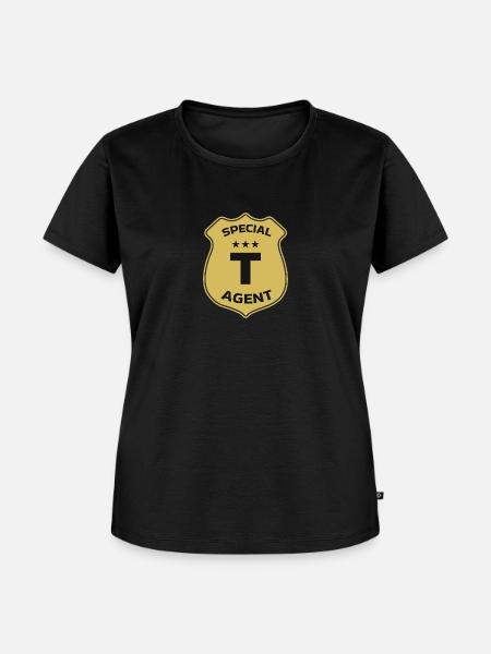 Special Agent T - Frauen Premium Bio T-Shirt - Schwarz