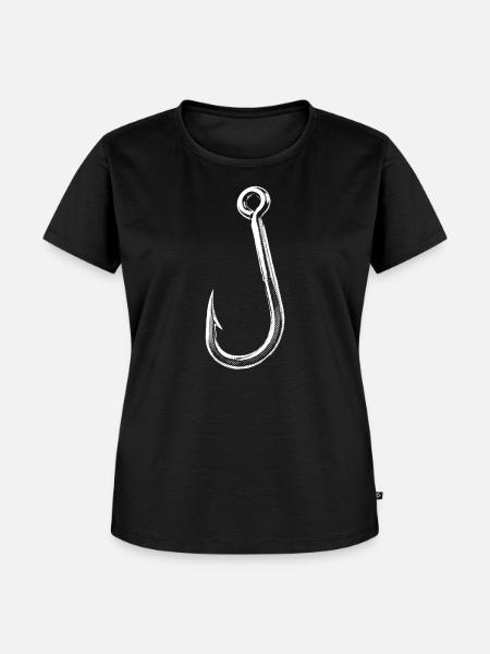 Angelhaken Angeln - Frauen Premium Bio T-Shirt - Schwarz