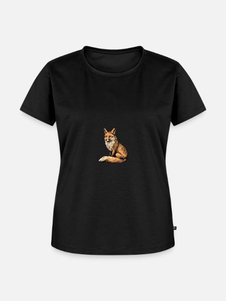 Fuchs - Frauen Premium Bio T-Shirt - Schwarz