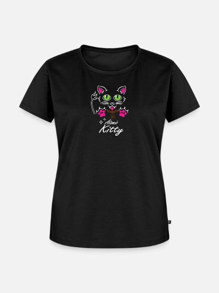 Atomic Kitty #2 - Black Shirt - Frauen Premium Bio T-Shirt - Schwarz
