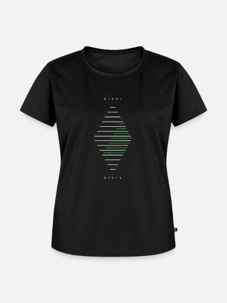 Miami Beach - Frauen Premium Bio T-Shirt - Schwarz