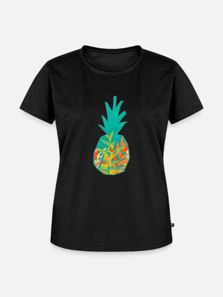 Modernes Ananas-Design - Frauen Premium Bio T-Shirt - Schwarz