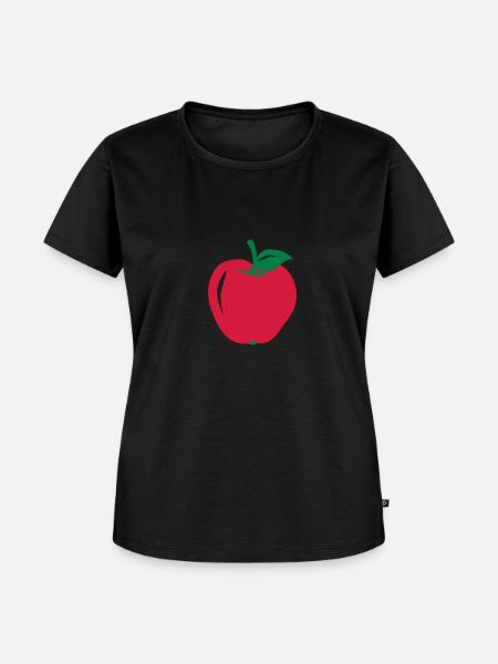Apfel - Frauen Premium Bio T-Shirt - Schwarz