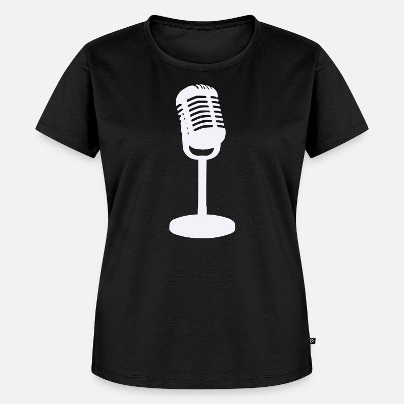 Microphone - Women's Premium Organic T-shirt - black
