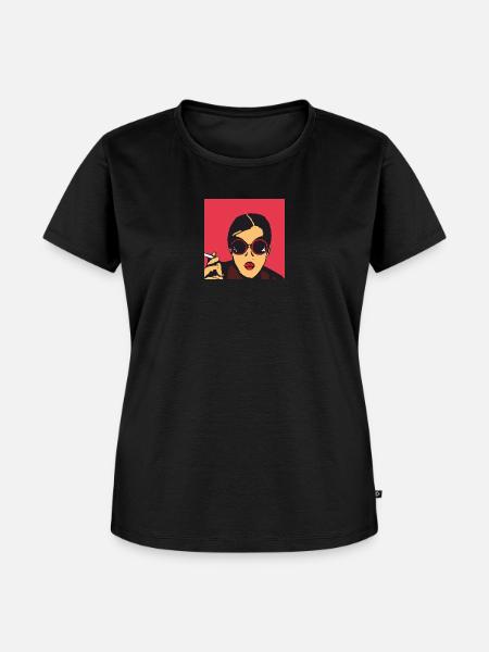 Glamour-Rebel r - Frauen Premium Bio T-Shirt - Schwarz