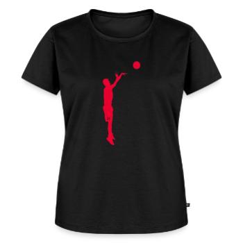 Basketballspieler - Frauen Premium Bio T-Shirt - Schwarz - Vorne - Selfina (174cm)