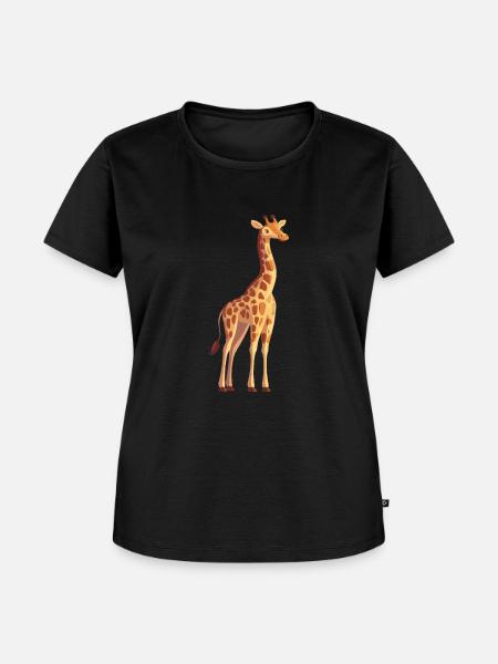 Giraffe - Frauen Premium Bio T-Shirt - Schwarz