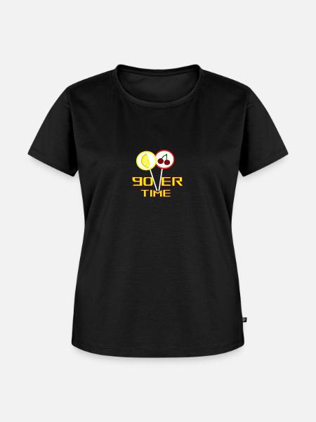 90,er Time Hingucker - Frauen Premium Bio T-Shirt - Schwarz