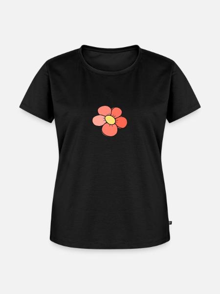 rote Blume - Frauen Premium Bio T-Shirt - Schwarz