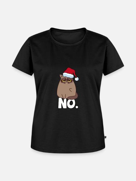 Grumpy Cat Ugly Sweater - Frauen Premium Bio T-Shirt - Schwarz