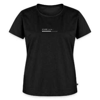 Barre de chargement rétro META - T-shirt Premium bio Femme - noir - Devant - Selfina (174cm)