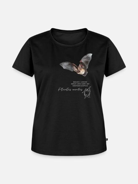 Braunes Langohr - Fledermaus - Frauen Premium Bio T-Shirt - Schwarz