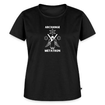 Archange Métatron - T-shirt Premium bio Femme - noir - Devant - Selfina (174cm)