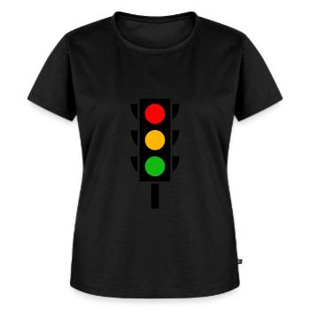 Permis de conduire aux feux tricolores École de conduite - T-shirt Premium bio Femme - noir - Devant - Selfina (174cm)