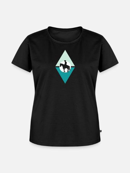 Cowboy Sheriff - Frauen Premium Bio T-Shirt - Schwarz