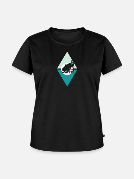 Achterbahn Kirmes - Frauen Premium Bio T-Shirt - Schwarz