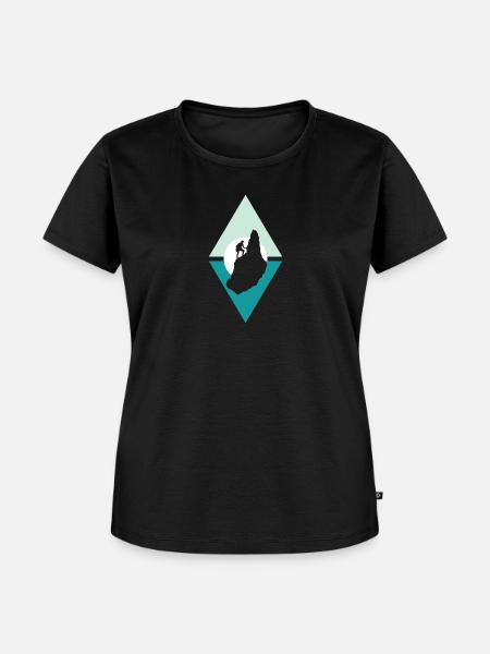 Klettern Gipfel Alpen - Frauen Premium Bio T-Shirt - Schwarz