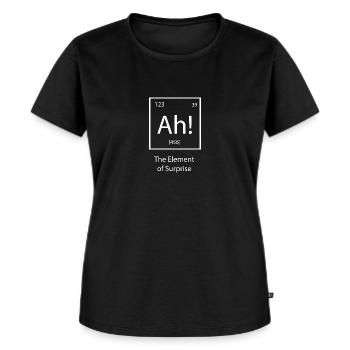 Ah The Element of Surprise - Frauen Premium Bio T-Shirt - Schwarz - Vorne - Selfina (174cm)