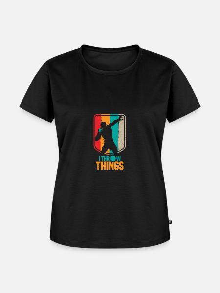 Kugelstoßen - Frauen Premium Bio T-Shirt - Schwarz