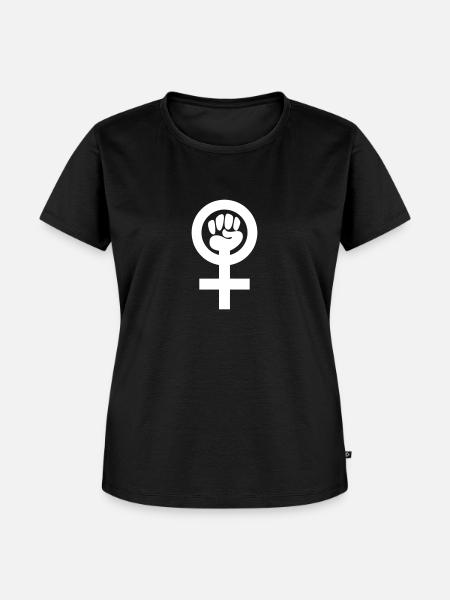 Feminismus Symbol - Frauen Premium Bio T-Shirt - Schwarz