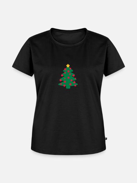Weihnachtsbaum - Frauen Premium Bio T-Shirt - Schwarz