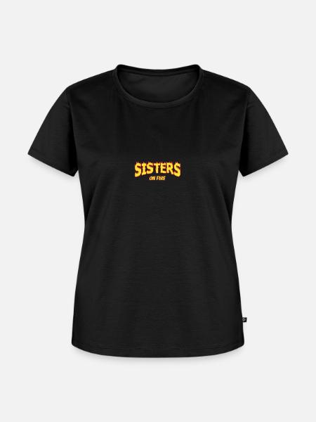 Sisters on Fire - Frauen Premium Bio T-Shirt - Schwarz