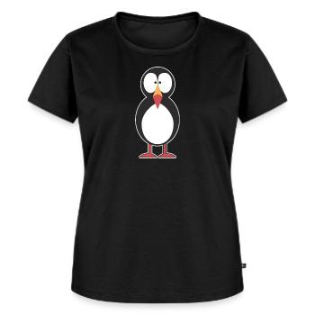 Papageitaucher Puffin Papageientaucher - Frauen Premium Bio T-Shirt - Schwarz - Vorne - Selfina (174cm)