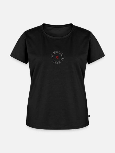 nie wieder ist jetzt - Frauen Premium Bio T-Shirt - Schwarz