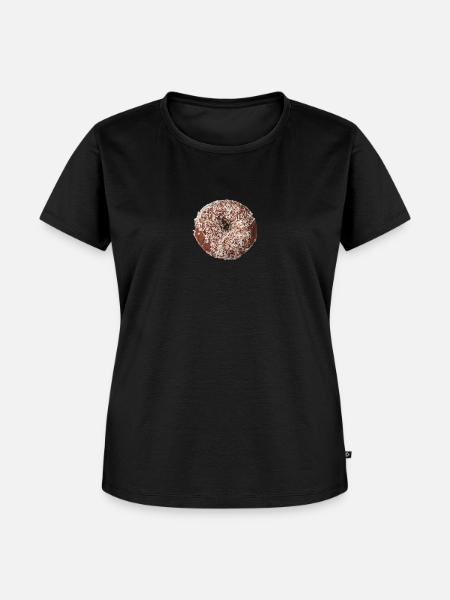 Schoko-Donut - Frauen Premium Bio T-Shirt - Schwarz