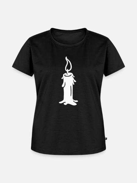 Kerze - Frauen Premium Bio T-Shirt - Schwarz
